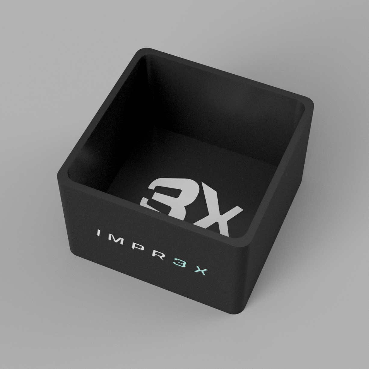 Caja de cuentas personalizada con logo en caras y base