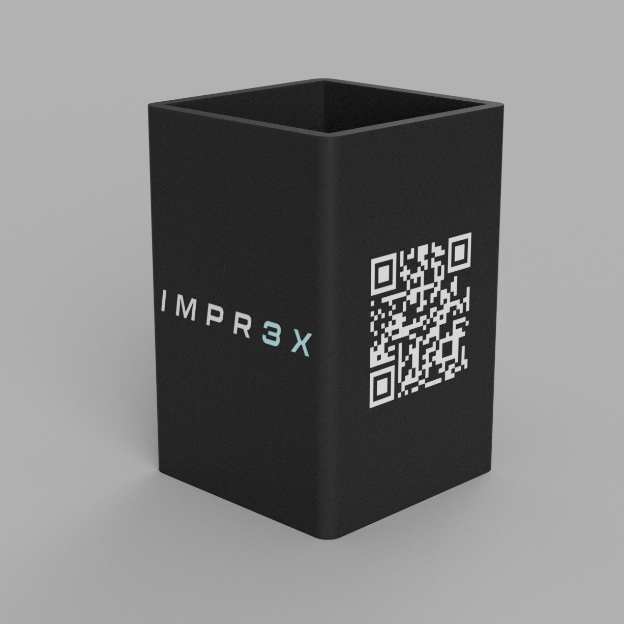Servilletero con logo y qr impr3x