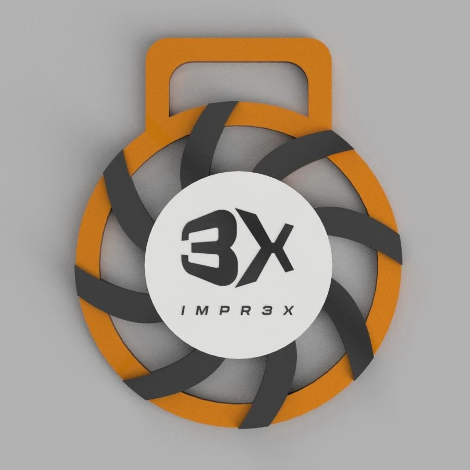 Medalla espiral naranja