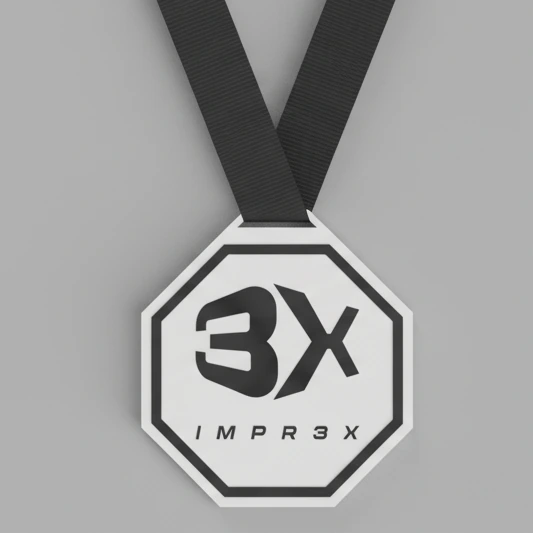 Medalla hexágono personalizada