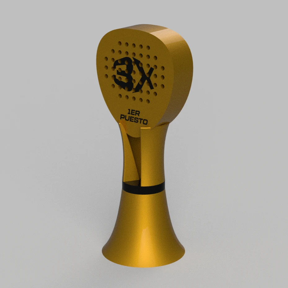 Trofeo personalizado pala pádel